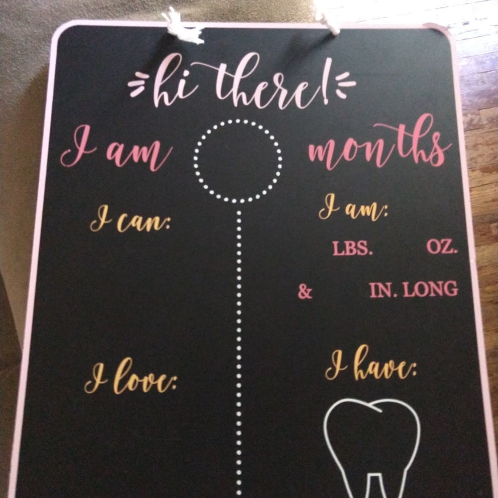 A year of firsts!on back arrival chalkboard